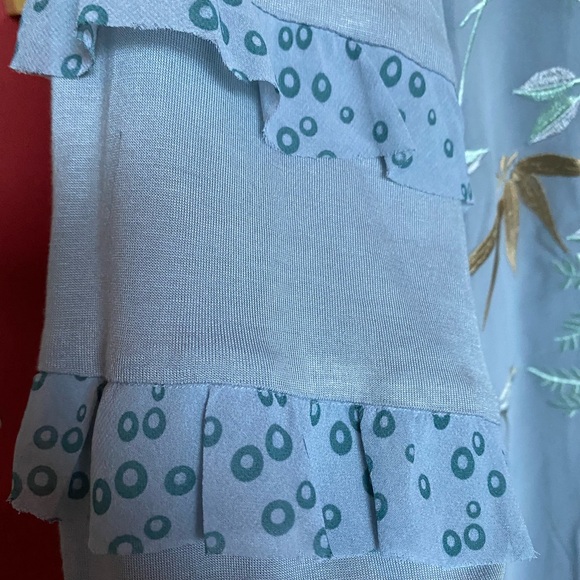 Anthropologie Tiny Frances Long-Sleeve Ruffled Top Size Medium - Picture 8 of 10